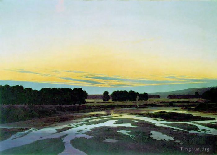 Caspar David Friedrich Peinture à l'huile - Grandeur TGT