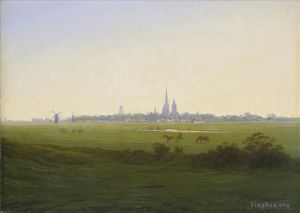 Caspar David Friedrich œuvres - Prairies près de Greifswald