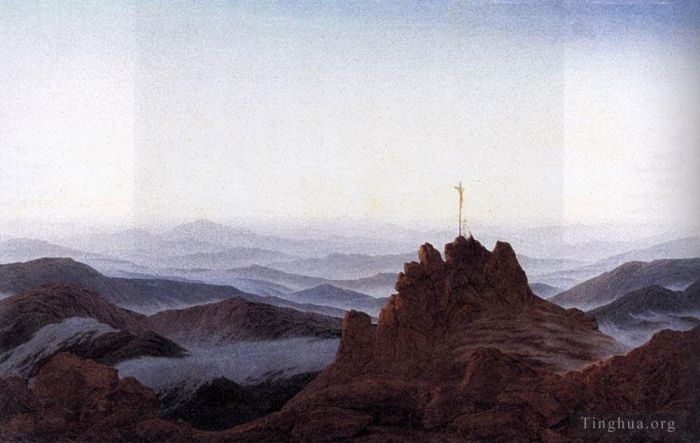 Caspar David Friedrich Peinture à l'huile - Matin dans le Riesengebirge