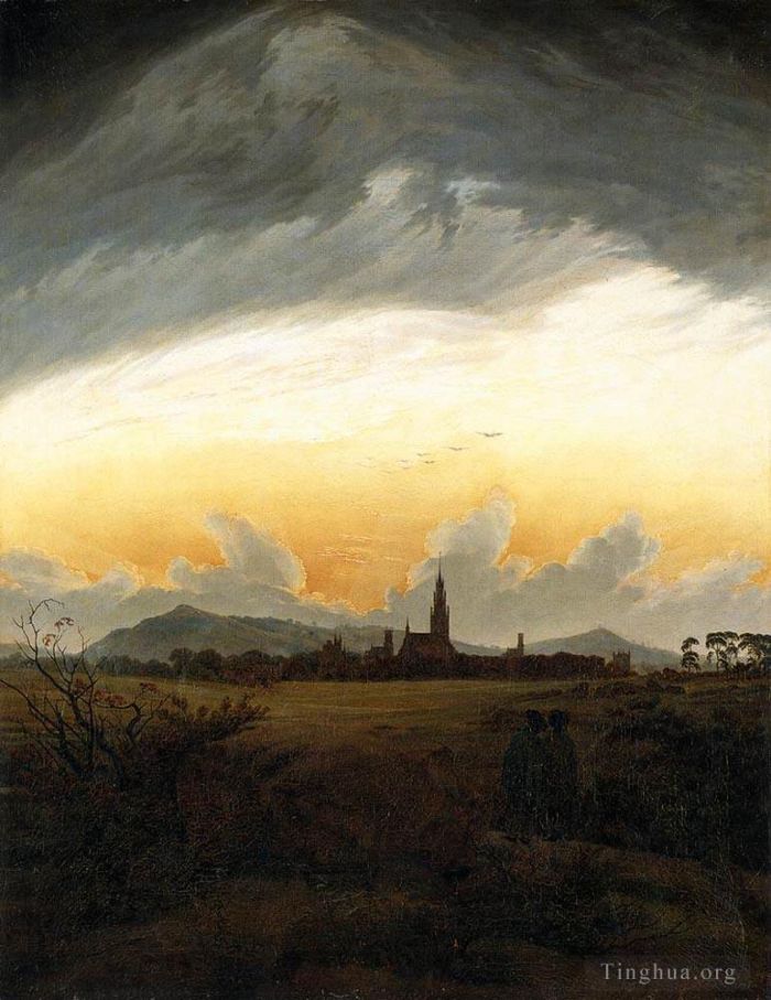 Caspar David Friedrich Peinture à l'huile - Neubrandenbourg