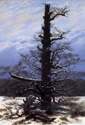 Caspar David Friedrich œuvres - Le chêne dans la neige