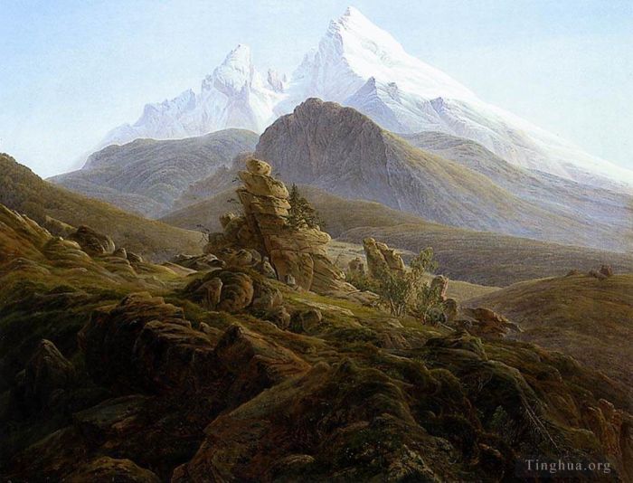 Caspar David Friedrich Peinture à l'huile - Le Watzmann