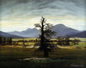 Caspar David Friedrich œuvres - Paysage De Village Dans La Lumière Du Matin