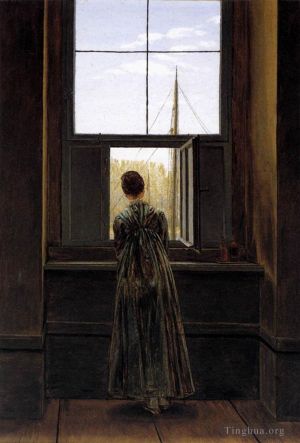 Caspar David Friedrich œuvres - Femme à une fenêtre