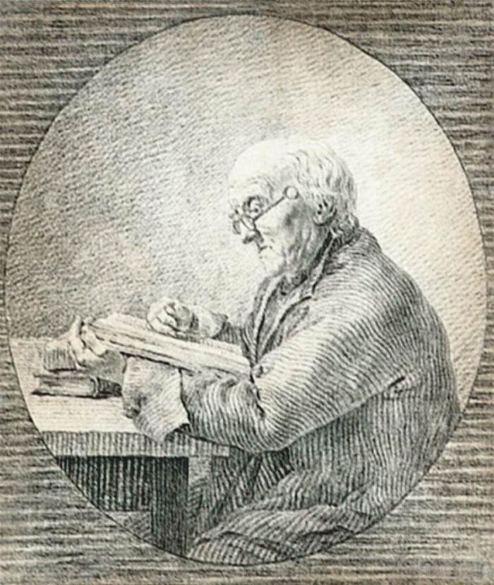 Caspar David Friedrich Types de peintures - Adolf Gottlieb Friedrich lisant