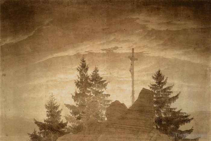 Caspar David Friedrich Types de peintures - Traverser dans les montagnes