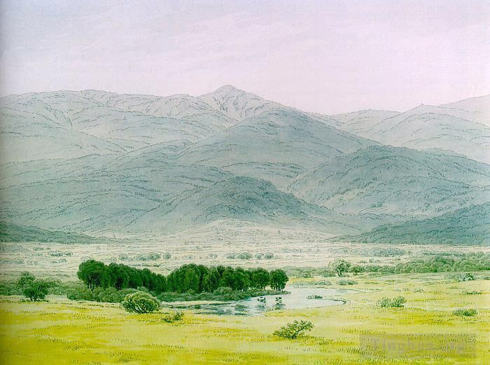Caspar David Friedrich Types de peintures - Paysage dans le Riesengebirge