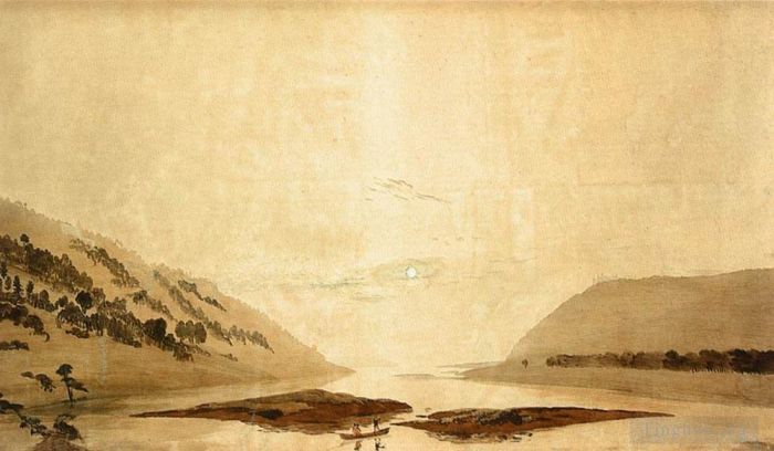 Caspar David Friedrich Types de peintures - Version Jour Paysage Rivière Montagneuse