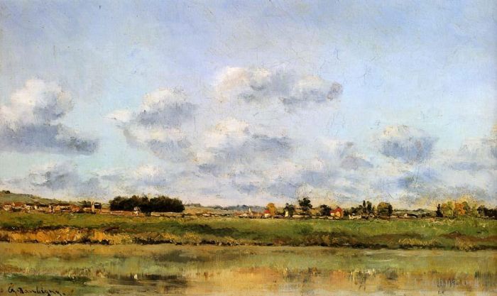 Charles-François Daubigny Peinture à l'huile - Bords Du Loing