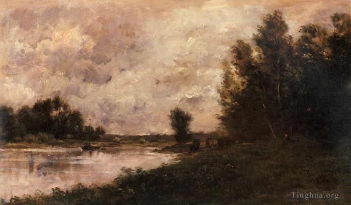 Charles-François Daubigny Peinture à l'huile - Bords De L oise