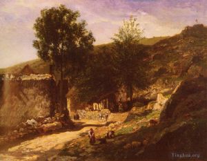 Charles-François Daubigny œuvres - Entrée De Village