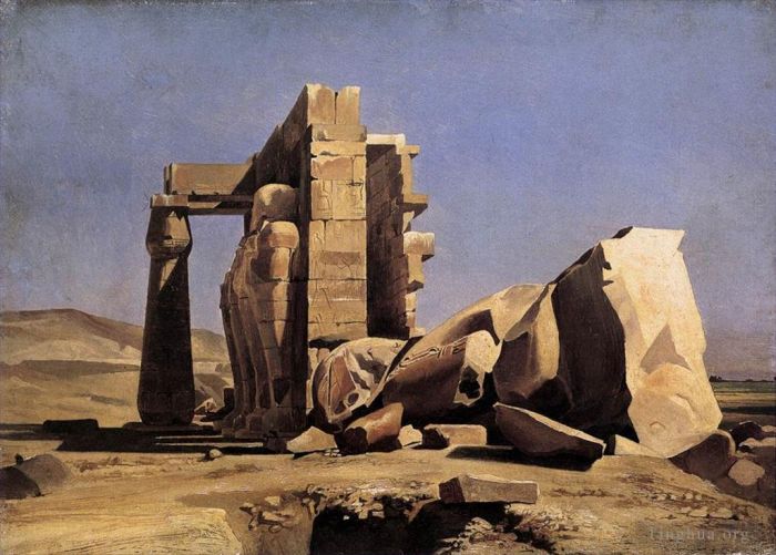 Charles Gleyre Peinture à l'huile - Temple égyptien