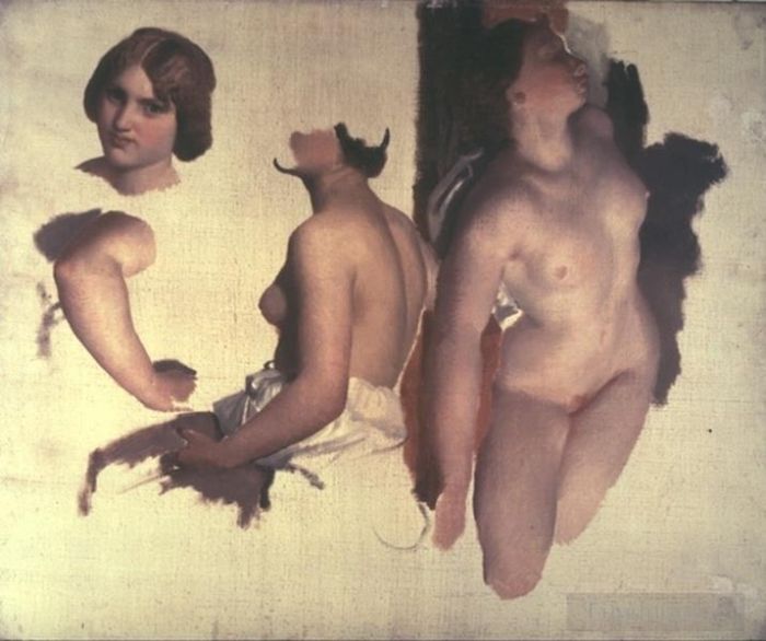 Charles Gleyre Peinture à l'huile - Tanz der Bacchantinnen nue