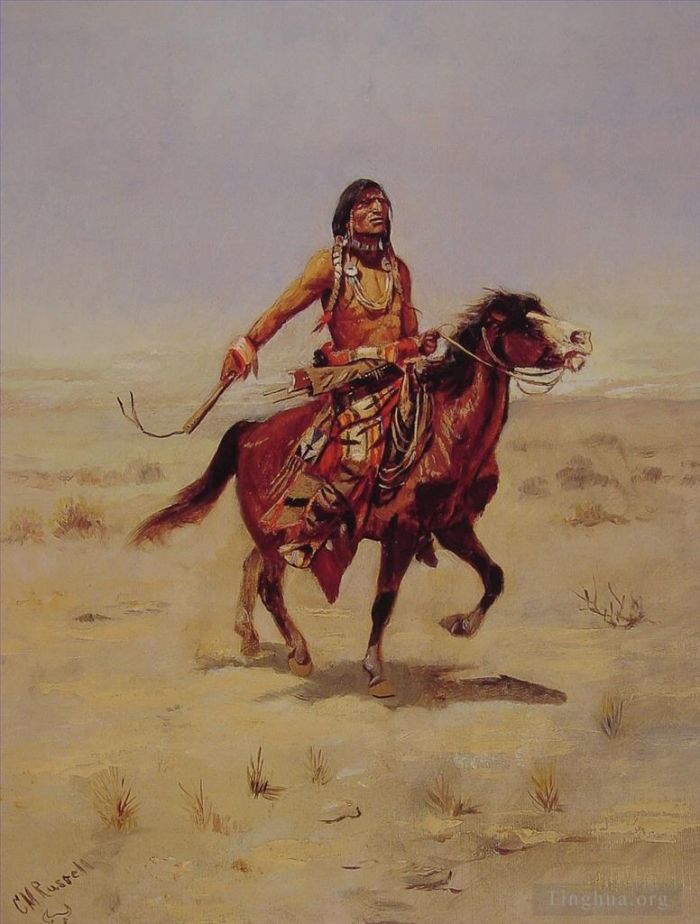Charles Marion Russell Types de peintures - Cavalier indien