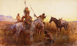 Charles Marion Russell œuvres - Le sentier perdu