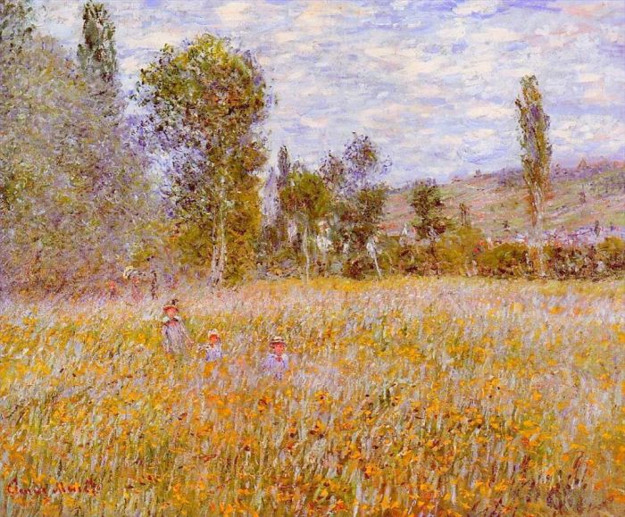 Claude Monet Peinture à l'huile - Une prairie