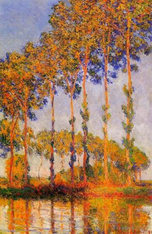 Claude Monet œuvres - Une rangée de peupliers
