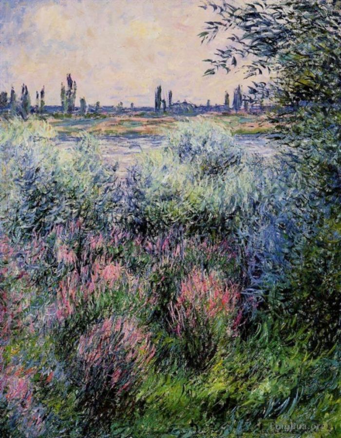 Claude Monet Peinture à l'huile - Un spot en bord de Seine
