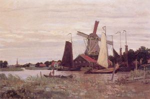 Claude Monet œuvres - Un moulin à vent à Zaandam