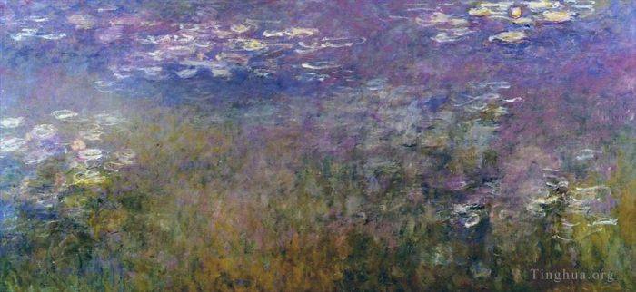 Claude Monet Peinture à l'huile - Panneau droit d'Agapanthe