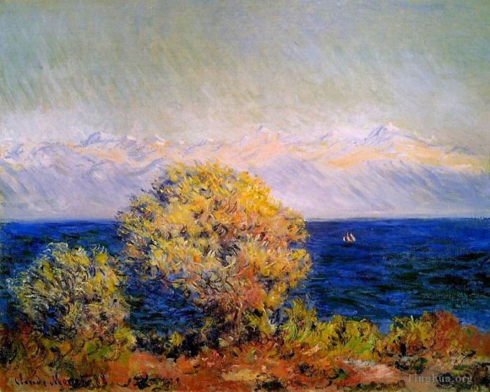 Claude Monet Peinture à l'huile - Au Cap d Antibes Vent de Mistral