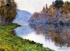 Claude Monet œuvres - Bords de Seine à Jenfosse Temps clair