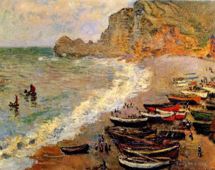 Claude Monet Peinture à l'huile - Plage d'Étretat