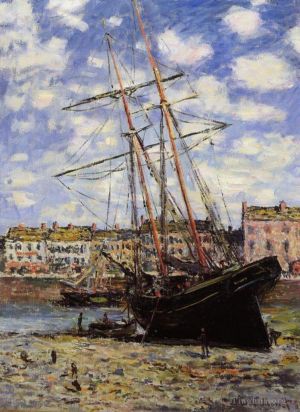 Claude Monet œuvres - Bateau à marée basse à Fécamp