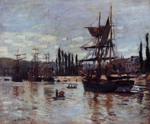 Claude Monet œuvres - Bateaux à Rouen
