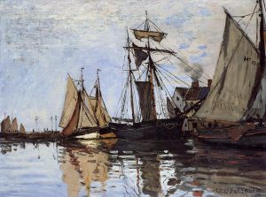 Claude Monet œuvres - Bateaux au Port de Honfleur