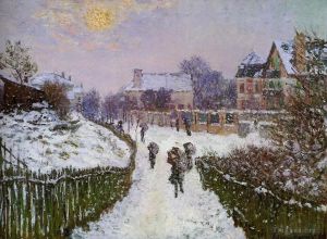 Claude Monet œuvres - Boulevard St Denis Argenteuil Effet Neige