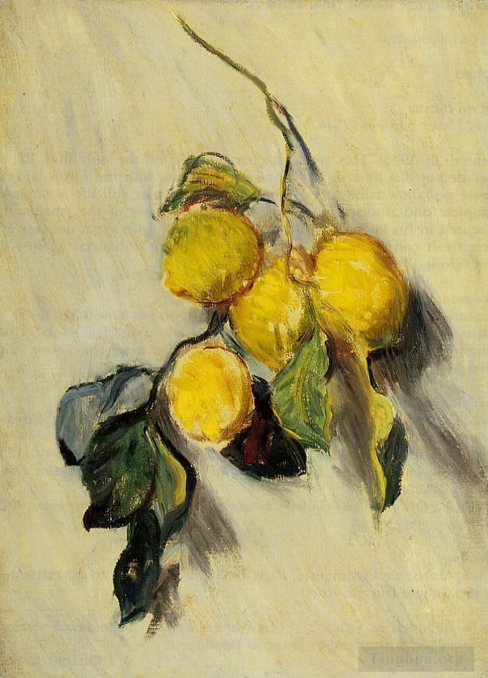 Claude Monet Peinture à l'huile - Branche de Citrons