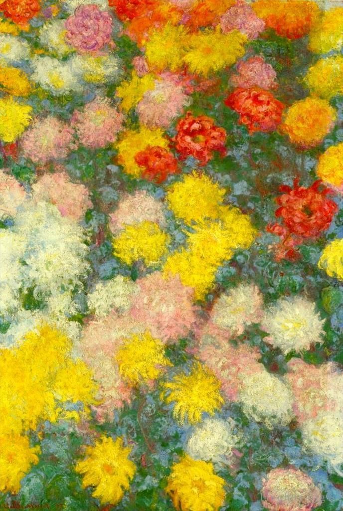 Claude Monet Peinture à l'huile - Chrysanthèmes III