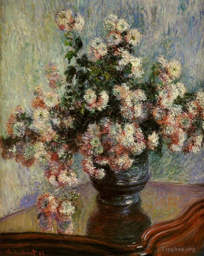 Claude Monet Peinture à l'huile - Chrysanthèmes