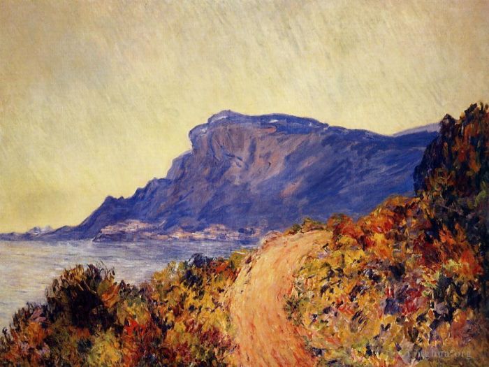 Claude Monet Peinture à l'huile - Route du littoral au Cap Martin près de Menton
