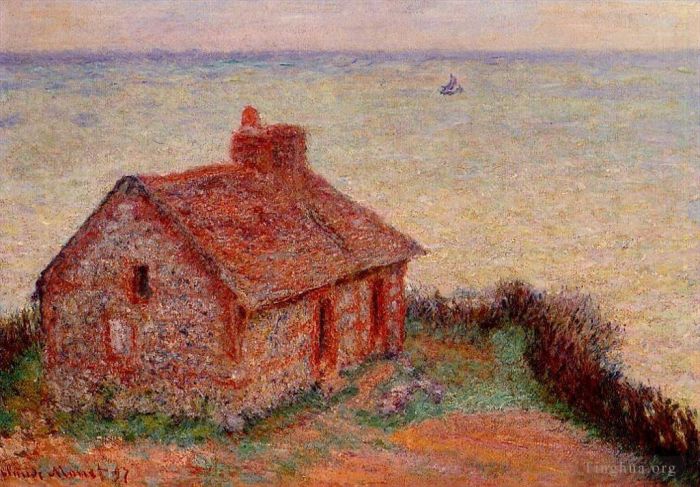 Claude Monet Peinture à l'huile - Effet Rose de la Douane