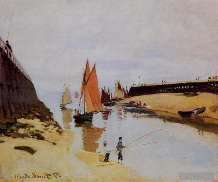 Claude Monet Peinture à l'huile - Entrée du Port de Trouville