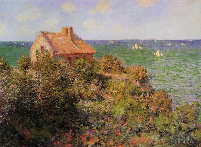 Claude Monet Peinture à l'huile - Maison de Pêcheur à Varengeville