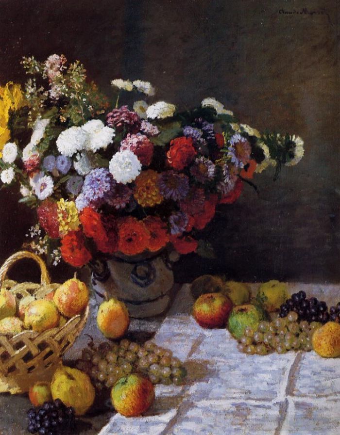 Claude Monet Peinture à l'huile - Fleurs et fruits