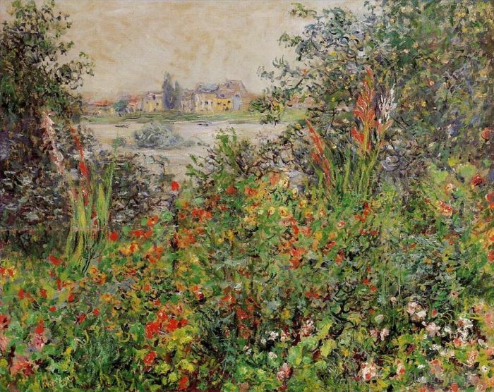Claude Monet Peinture à l'huile - Fleurs à Vétheuil