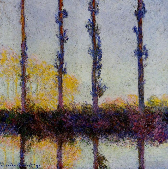 Claude Monet Peinture à l'huile - Quatre arbres