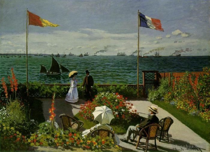 Claude Monet Peinture à l'huile - Jardin à Sainte-Adresse