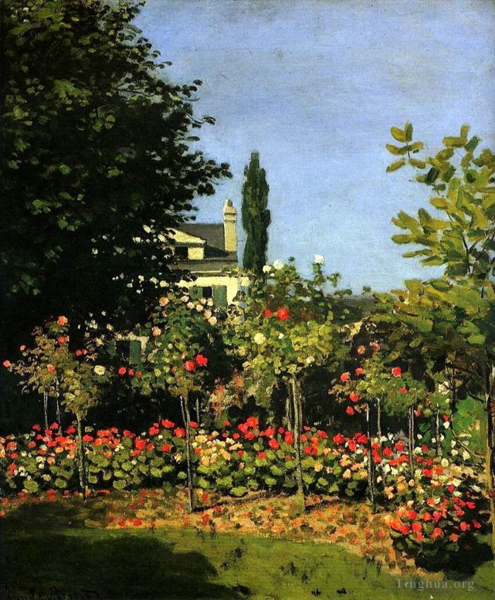 Claude Monet Peinture à l'huile - Jardin fleuri
