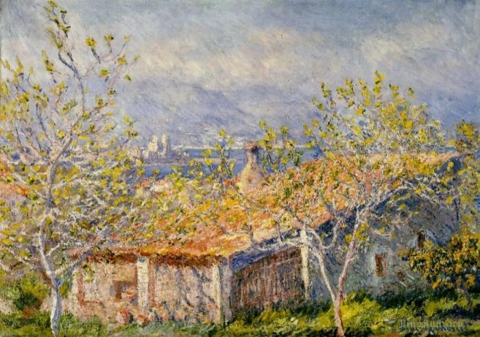Claude Monet Peinture à l'huile - Maison de jardinier à Antibes