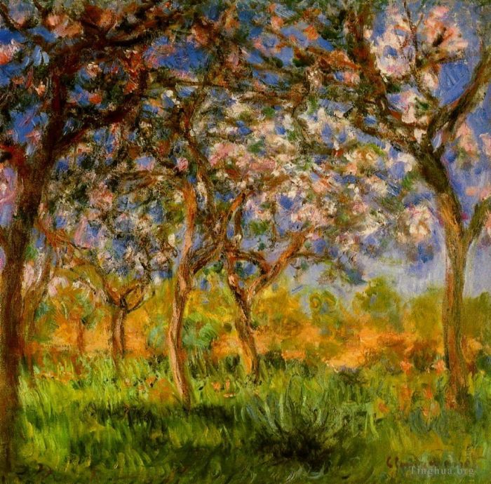 Claude Monet Peinture à l'huile - Giverny au printemps