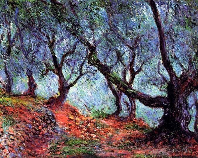 Claude Monet Peinture à l'huile - Bosquet d'oliviers à Bordighera