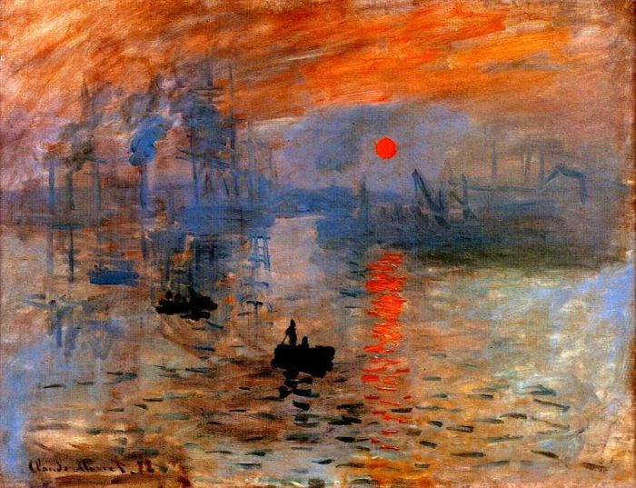 Claude Monet Peinture à l'huile - Impression soleil levant