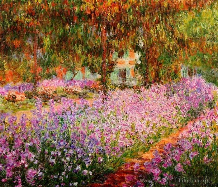 Claude Monet Peinture à l'huile - Le jardin de Monet, les iris