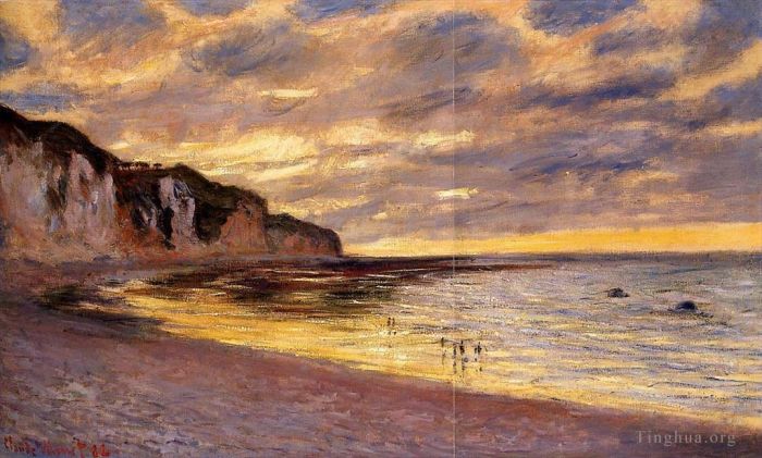 Claude Monet Peinture à l'huile - Marée basse L Ally Point