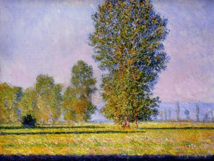 Claude Monet Peinture à l'huile - Paysage avec personnages Giverny